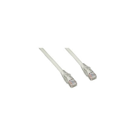 Cable Wholesale Cat6 White Copper Ethernet Patch Cable, Clear Finger Boot, POE Compliant, 1 foot 10X8-99101